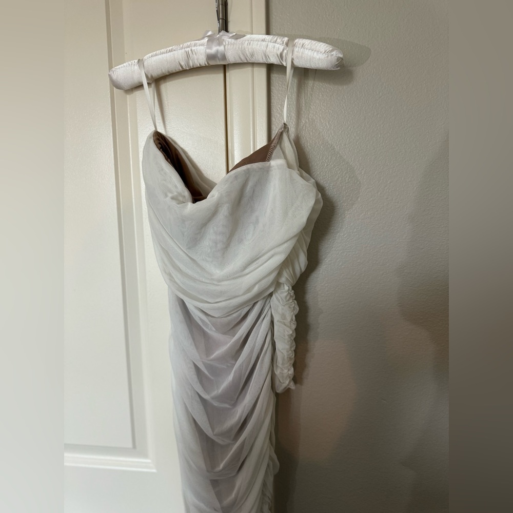 Long beautiful white dress